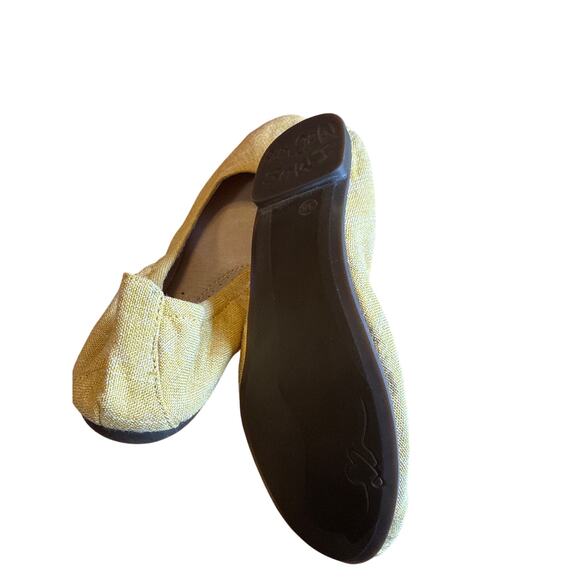 IMUS MACABEE Folding Flats - size 8 mustard yellow canvas - Picture 5 of 6